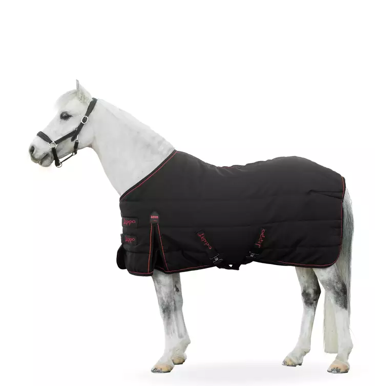 Lippo Supreme ponny stalltäcke 100g svart-röd - Tunna stalltäcken - kq3641 - 1