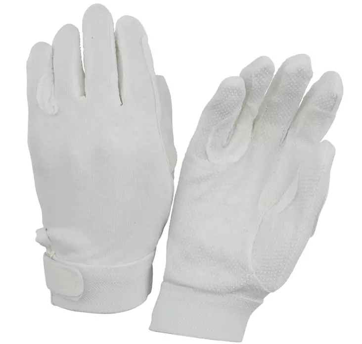 Valkoiset ratsastushanskat puuvillaa - Ratsastushanskat - sc1611 - 1