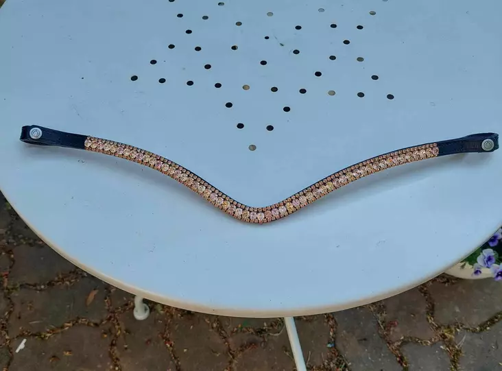 Montar Pannband Dlux Rosegold Crystals svart - Suitsien osat - mon64258-4 - 1