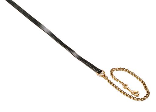 Läder grimskaft med 60cm mässingskedja - Riimunnarut - 3034 - 1