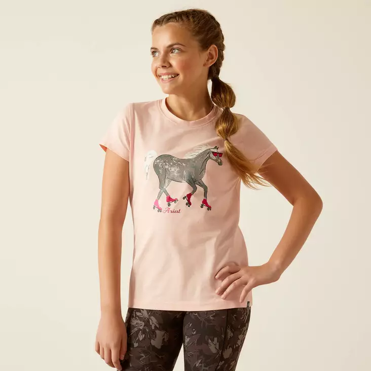 Ariat junior t-shirt roller pony ljusrosa - Skjortor - a195696 - 1