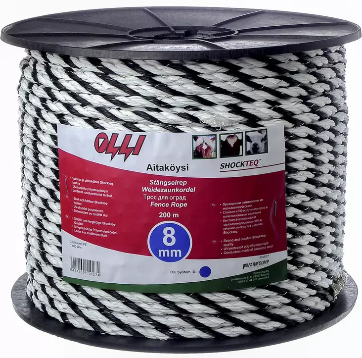 Elrep 8 mm Olli Shockteq 200m - Elrep & eltrådar - 6032027 - 1