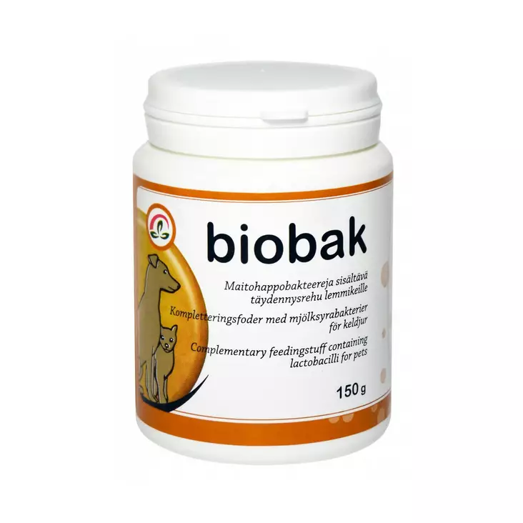 Biobak maitohappobkteerivalmiste 150g - Hundtillskott - B90108 - 1