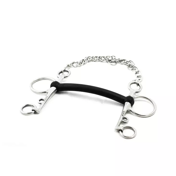 Royal Steel Pelham suora kumikuolain - Bett - 5318-RS - 1