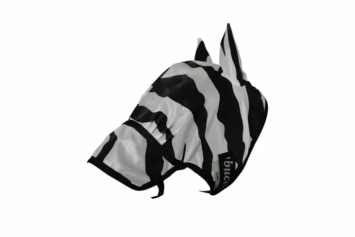 Bucas Buff-off Fly mask Zebra Extended Nose - Flughuvor & -pannband - bu57100z - 1